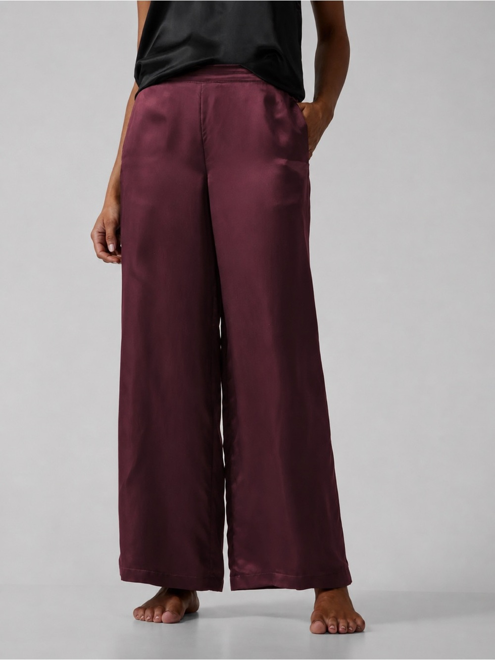 Athleta Calm Cool Wide Leg Sleep Lounge Pants Womens Small NWT New Cupro